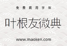 叶根友微典体:清新脱俗简约细黑风格字典字型-猫啃网